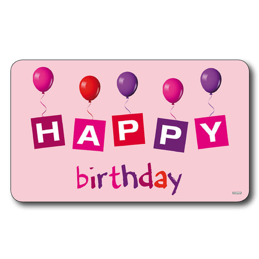 Frühstücksbrettchen HAPPY BIRTHDAY pink Kesper Melamin