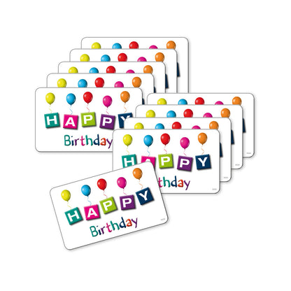 10er SET KESPER 32357 Dekor-Frühstücksbrettchen HAPPY BIRTHDAY  Melamin