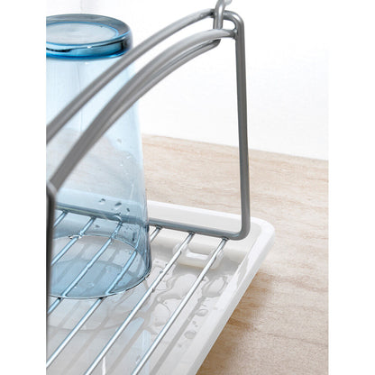 METALTEX Geniustex 45 x 31 x 28 cm - Spülkorb mit Abtropfschale und Bestecksammler, silber/transparent, Polytherm / Geschirrkorb / Abtropfgestell