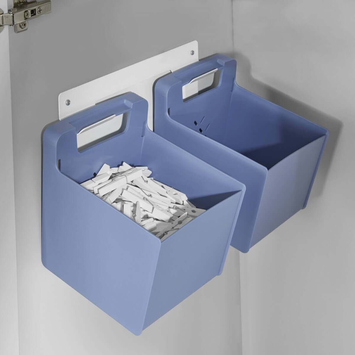 Hailo 3271501 2 Utensilienbehälter mit Wandhalter / Einbaumodul für 60 cm Schrankbreite