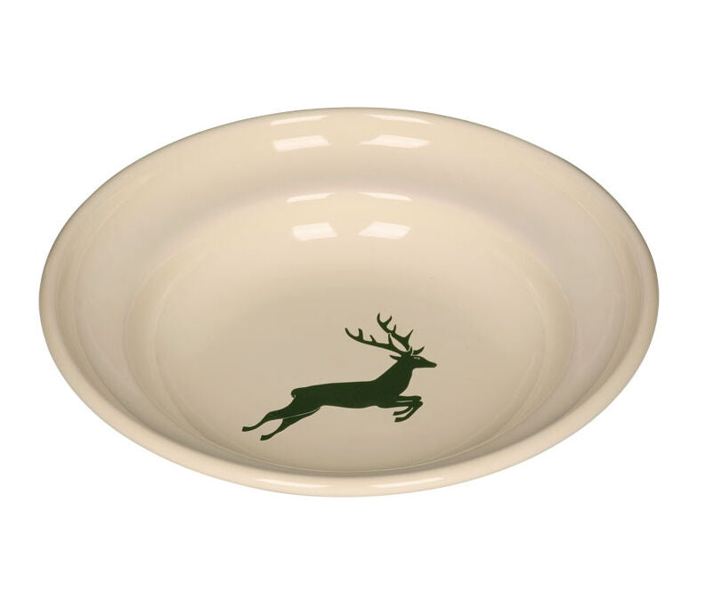 RIESS 0306-072 Teller tief Ø 22 cm, HIRSCH grün / Emailleteller