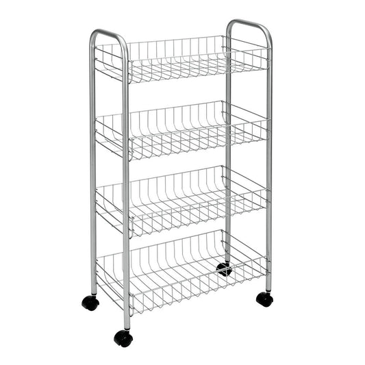 METALTEX 340104 Ascona Allzweckwagen mit 4 Etagen / Rollregal, Höhe 84 cm, Polytherm