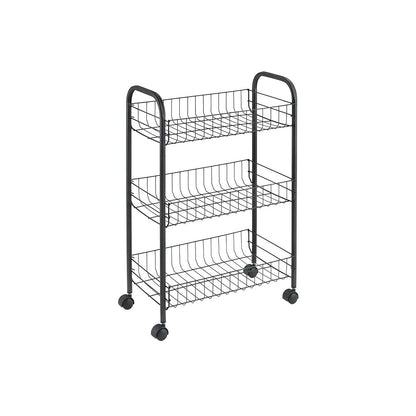METALTEX 344403000 Lugano Lava Allzweckwagen 3 Etg. 41 x 23 x 63 cm TouchTherm, matt schwarz