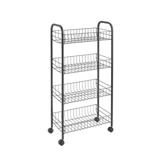METALTEX 344504000 Ascona Lava Allzweckwagen 4 Etg. 41 x 26 x 86 cm TouchTherm, matt schwarz