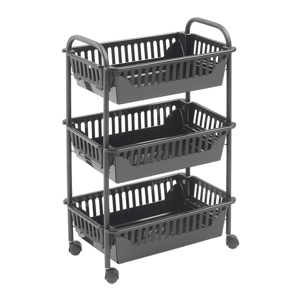 METALTEX 344543000 Oslo LAVA Allzweckwagen mit 3 Etagen / Rollregal, Höhe 63 cm, TouchTherm