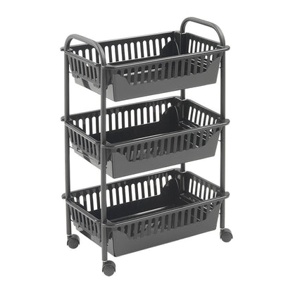 METALTEX 344543000 Oslo LAVA Allzweckwagen mit 3 Etagen / Rollregal, Höhe 63 cm, TouchTherm