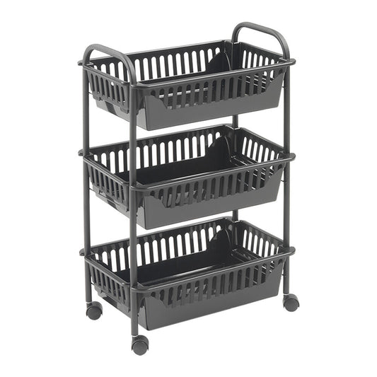 METALTEX 344543000 Oslo LAVA Allzweckwagen mit 3 Etagen / Rollregal, Höhe 63 cm, TouchTherm