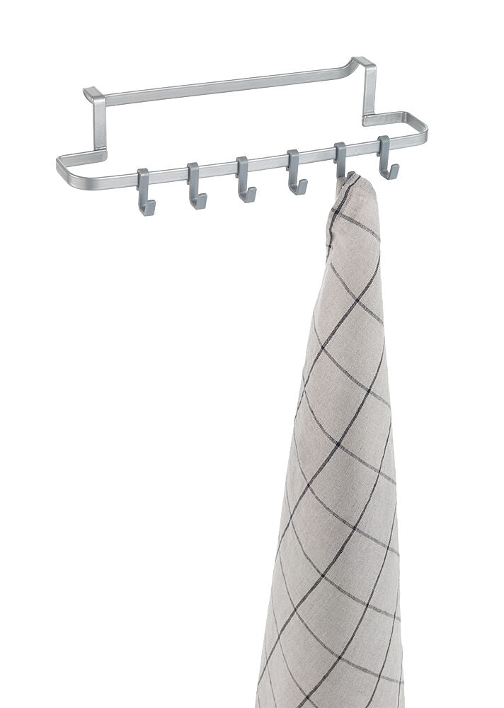 METALTEX 350605000 Galileo Handtuchhalter mit 6 Haken 30 x 8 x 5 cm, Polytherm / Handtuch- oder Utensilien-Halter / Raumsparer