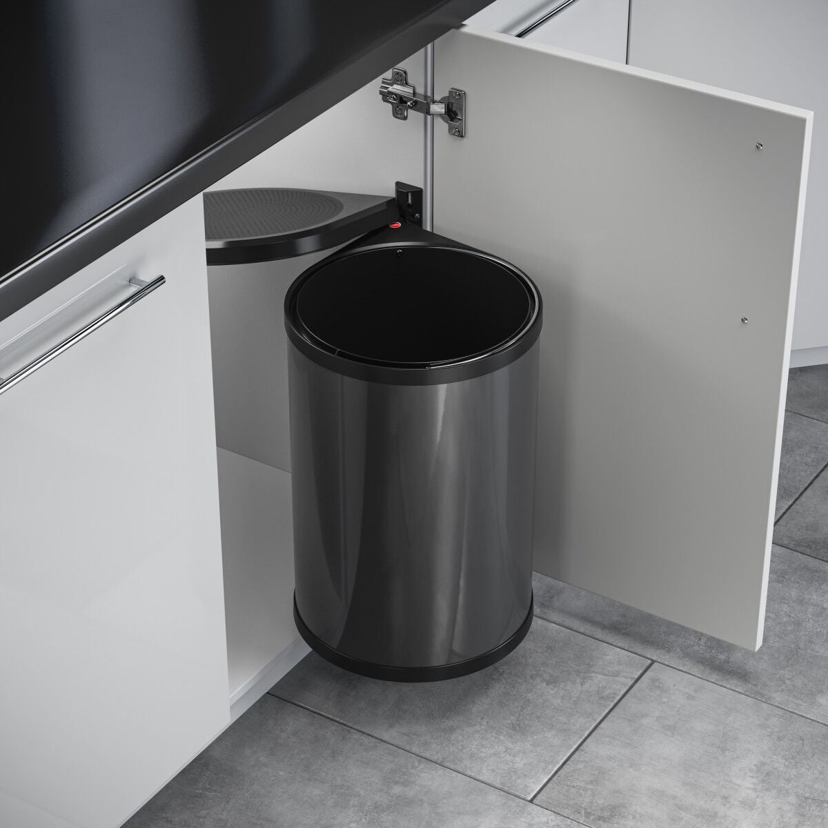 HAILO 3520071 AS Mono 20 dunkelgrau/schwarz Abfallsorter 20 Liter ab 40 cm Schrankbreite – Bild 3