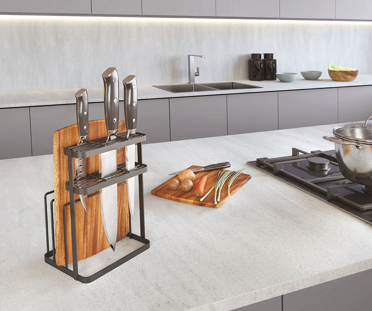 METALTEX 352906000 Tokyo LAVA Messer- und Schneidebrett-Organizer, TouchTherm