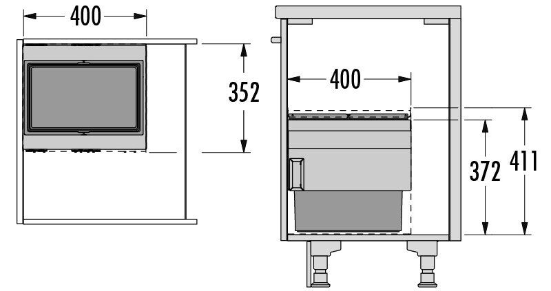 HAILO 3608611 AS Cargo Aqua 600 28 mit 28 Liter Volumen für 60 cm Schrankbreite / Abfalltrennsystem – Bild 2