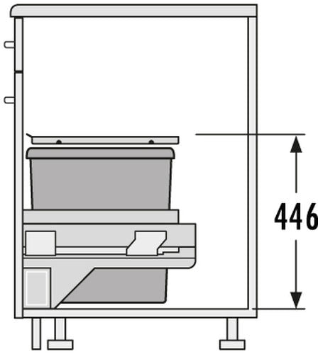 HAILO 3610121 Abfallsorter 30 Liter EURO CARGO S ab 30 cm Schrankbreite – Bild 2
