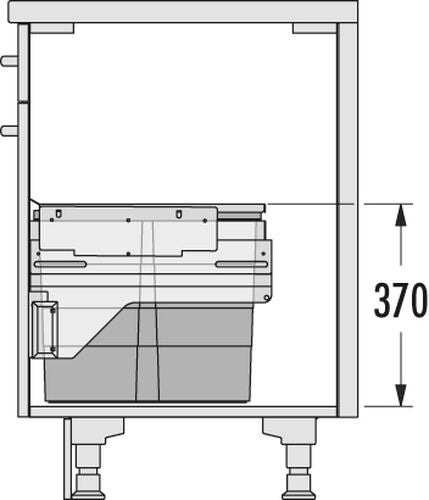 Hailo Abfallsorter Hailo 3610861 AS Cargo 600 13/13/13/13/D / 60 cm Schrankbreite / Abfalltrennsystem – Bild 4