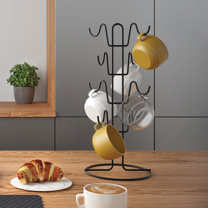 METALTEX 361129000 Mug-Tree Lava Tassenständer TouchTherm, matt schwarz / Tassenhalter / Becherhalter
