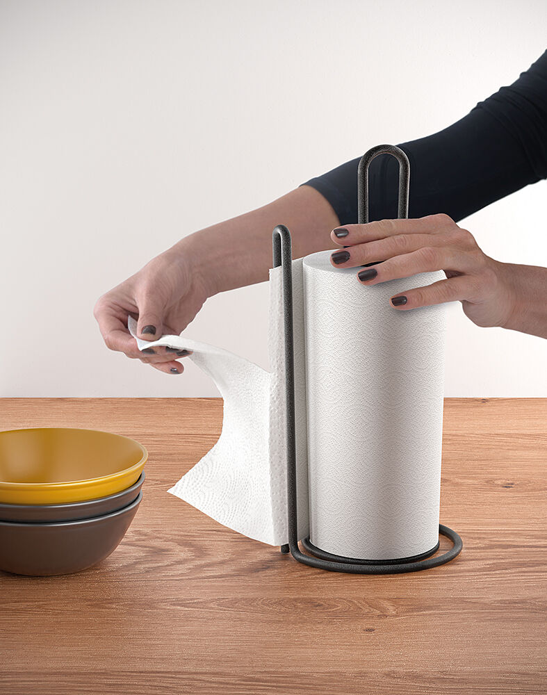 METALTEX 361140000 My Roll Lava Papierrollenhalter 15 x 32 cm TouchTherm, matt schwarz