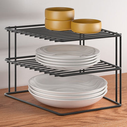 METALTEX 361302000 Palio Lava Eckschrankeinsatz 2-Etg. 25 x 25 x 19 cm TouchTherm®, matt schwarz