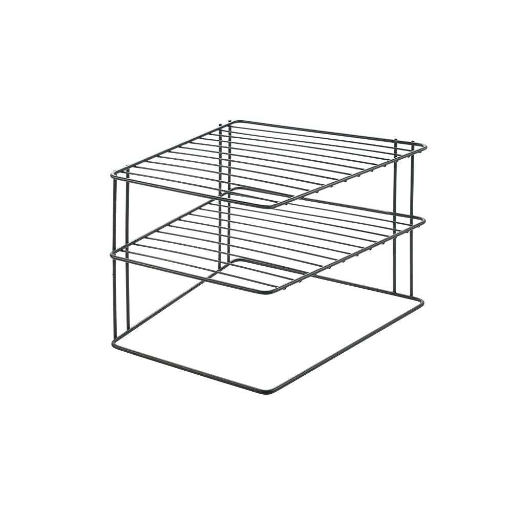 METALTEX 361302000 Palio Lava Eckschrankeinsatz 2-Etg. 25 x 25 x 19 cm TouchTherm®, matt schwarz