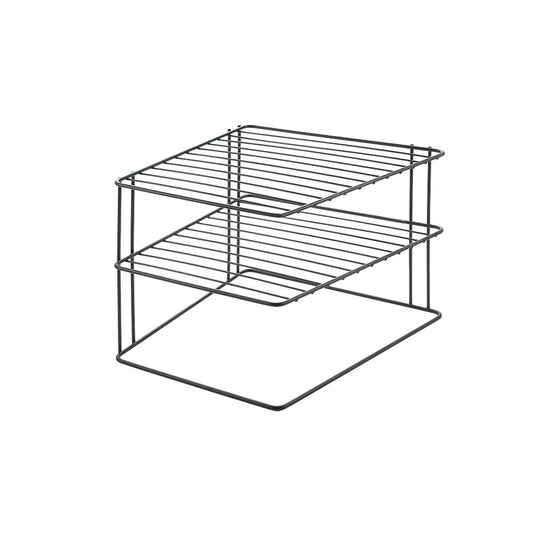 METALTEX 361302000 Palio Lava Eckschrankeinsatz 2-Etg. 25 x 25 x 19 cm TouchTherm®, matt schwarz
