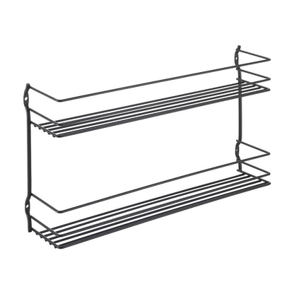 METALTEX 361432000 Lava Gewürzregal PEPITO mit 2 Etagen 36 x 8 x 19 cm, TouchTherm, matt schwarz