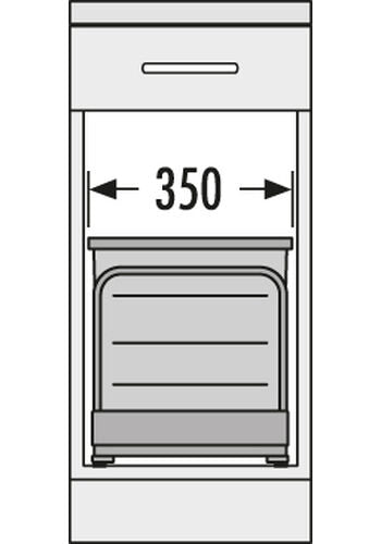 HAILO 3616411 Abfallsorter 48 (2x24) Liter BOTTOM MOUNT 400 für 40 cm Schrankbreite – Bild 3