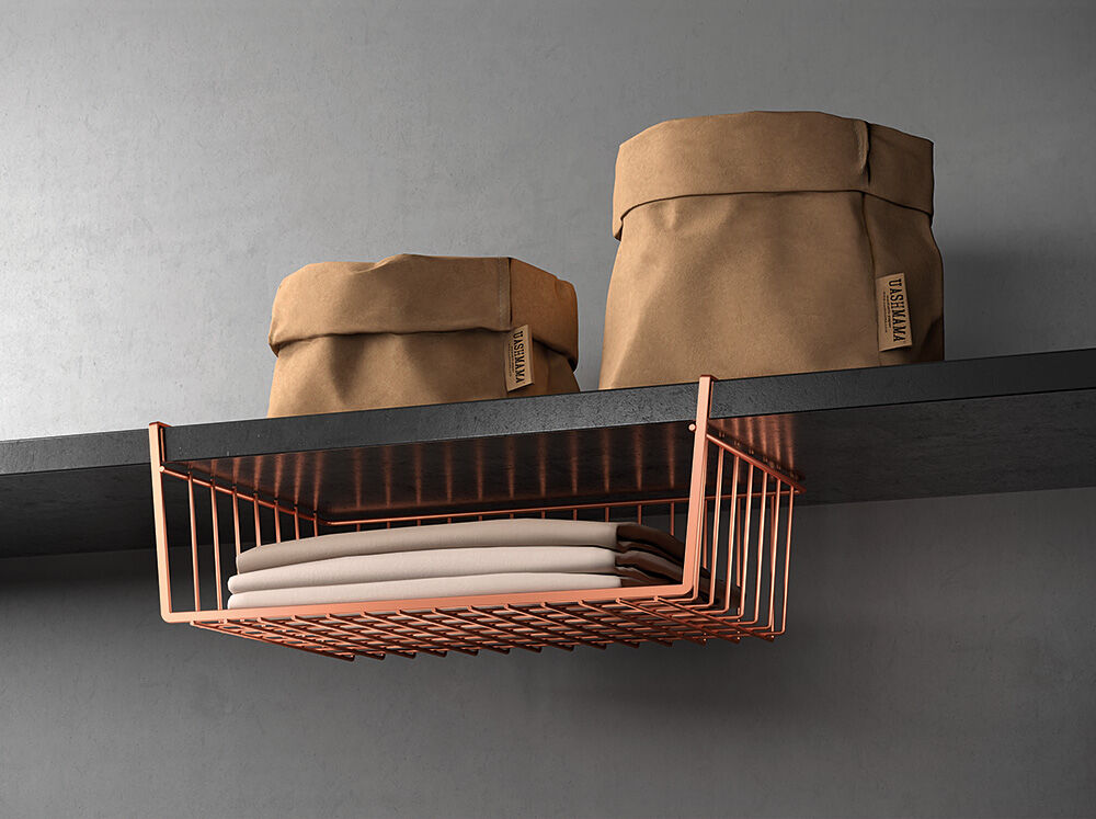 METALTEX Kanguro Schrankkorb 40x26x14 cm Polytherm Copper / Raumsparer