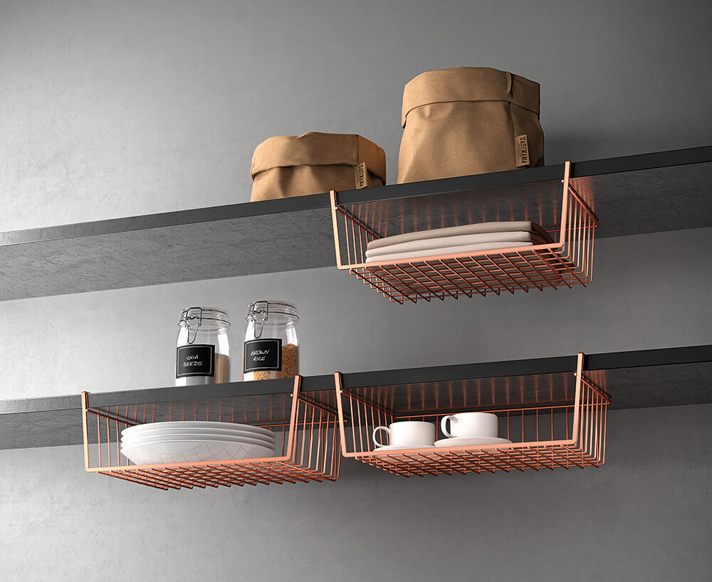 METALTEX Kanguro Schrankkorb 40x26x14 cm Polytherm Copper / Raumsparer