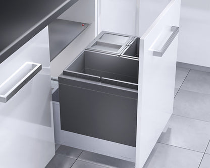 HAILO 3631691 Abfallsorter TRIPLE XL mit 3-fach-Trennung - 54 Liter Volumen / 1x 28 Liter und 2x 13 Liter / 60 cm…