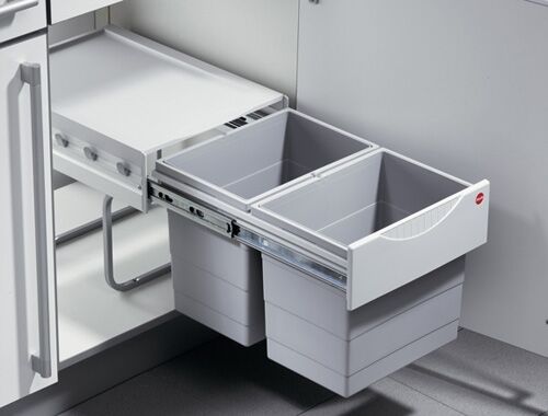 HAILO 3641-12 Abfallsorter 36 (2x18) Liter RAUMSPAR TANDEM ab 40 cm Schrankbreite