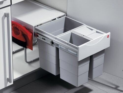 HAILO Abfallsorter 40 (20 + 2x10) Liter RAUMSPAR TANDEM COMFORT ab 40 cm Schrankbreite