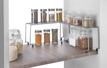 METALTEX 364310000 Spice Bridge Gewürzregal stapelbar 2er-Set 29 x 7 x 14 cm, Polytherm / Raumsparer