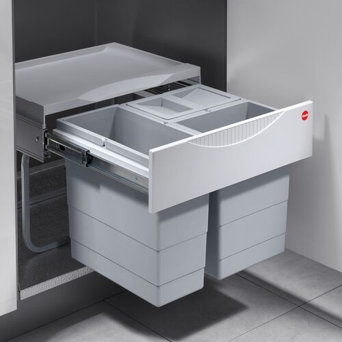 HAILO Abfallsorter 29 (12 + 2x8,5) Liter RAUMSPAR TANDEM S ab 50 cm Schrankbreite