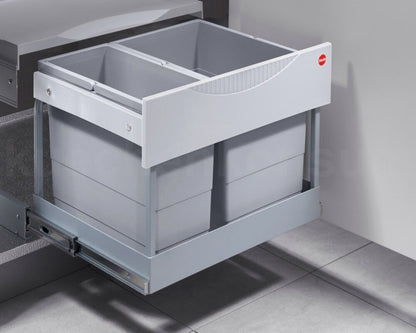 HAILO 3644821 Abfalltrennsystem 30 (18+12) Liter RAUMSPAR TANDEM S PLUS 18/12 mit Ausfahrautomatik – Bild 2