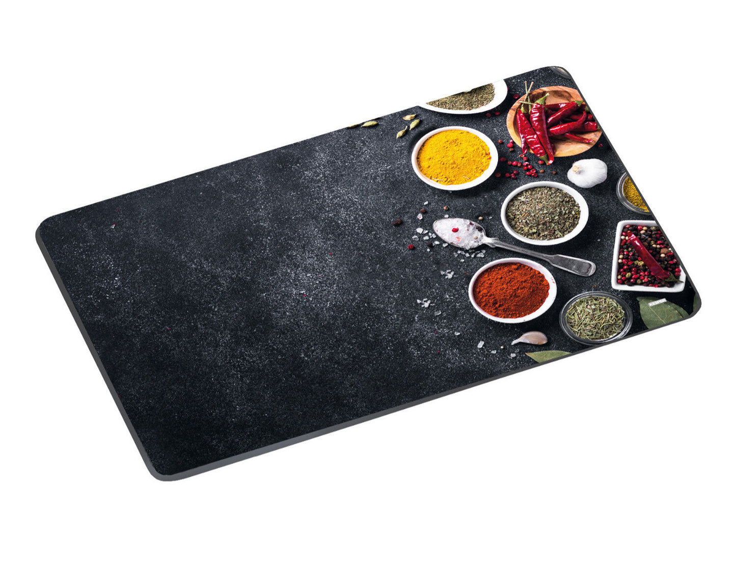KESPER 36462 Glas-Schneideplatte 38 x 28,5 cm Motiv SPICES
