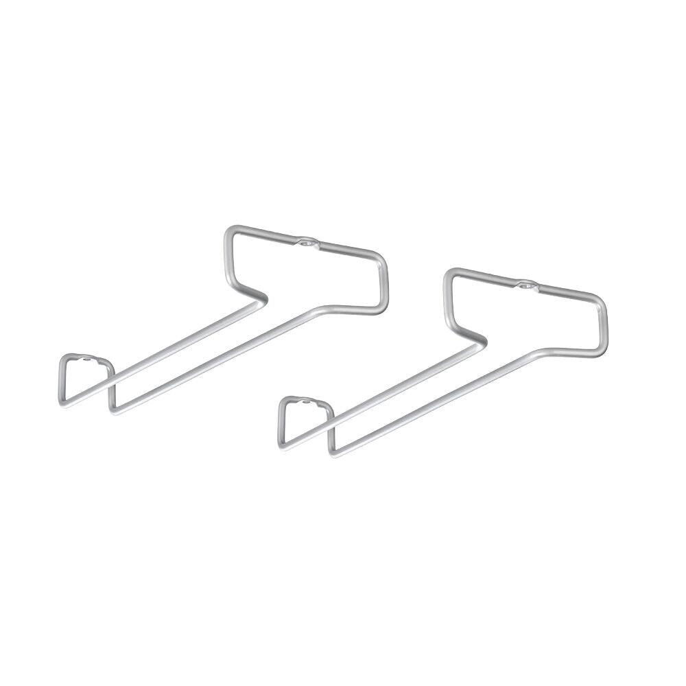 METALTEX Rail26 Weinglashalter kurz Polytherm 26 x 11 x 4 cm, 2er Set / Gläserhalter / Raumsparer