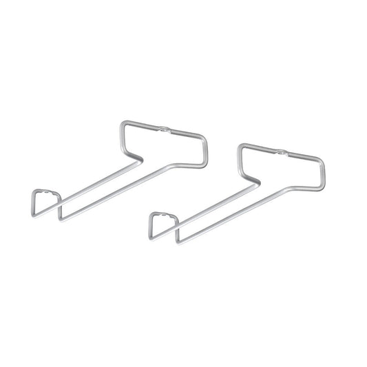 METALTEX Rail26 Weinglashalter kurz Polytherm 26 x 11 x 4 cm, 2er Set / Gläserhalter / Raumsparer