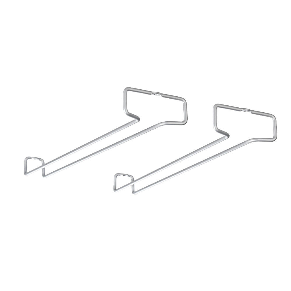 METALTEX Rail41 Weinglashalter lang Polytherm 41 x 11 x 4 cm, 2er Set / Gläserhalter / Raumsparer