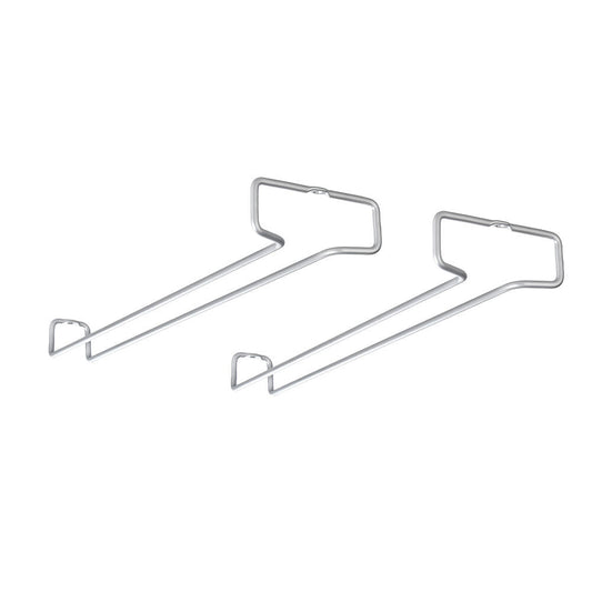 METALTEX Rail41 Weinglashalter lang Polytherm 41 x 11 x 4 cm, 2er Set / Gläserhalter / Raumsparer