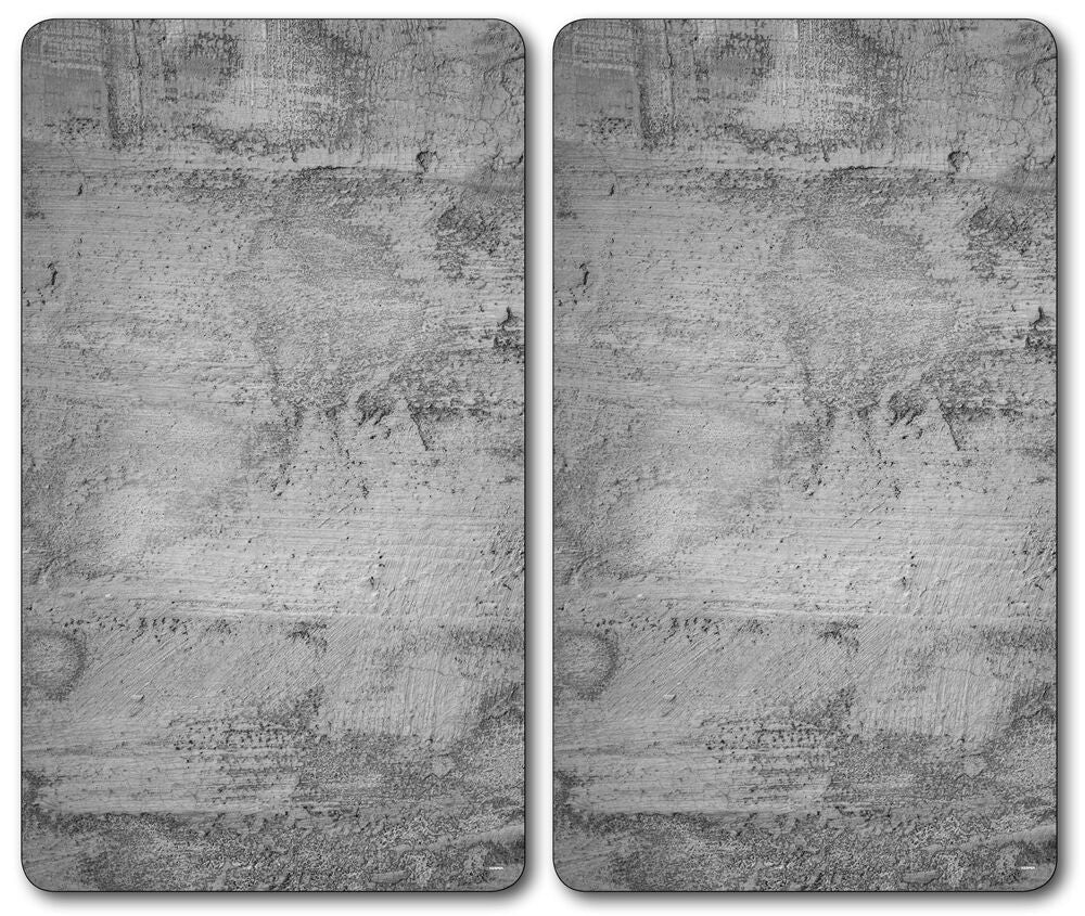 KESPER 36540-13 Multi-Glasschneideplatte 2er Pack Motiv BETON / Herdabdeckplatte / Glasschneidbrett / Glasplatte / Spritzschutz