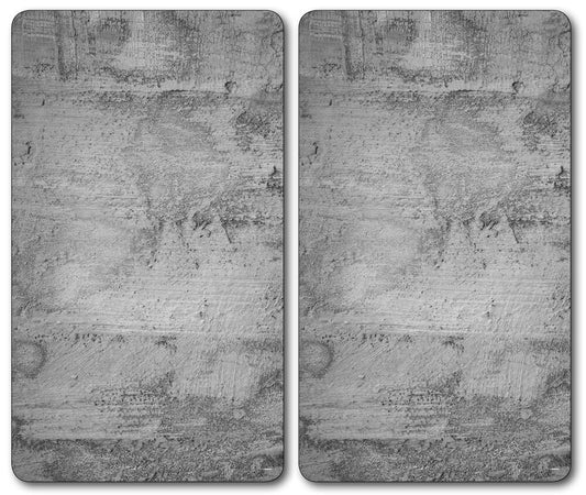 KESPER 36540-13 Multi-Glasschneideplatte 2er Pack Motiv BETON / Herdabdeckplatte / Glasschneidbrett / Glasplatte / Spritzschutz