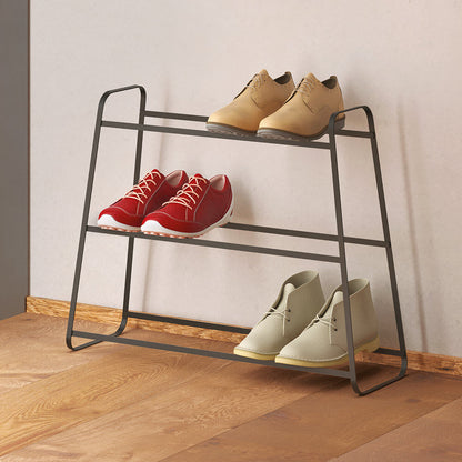 METALTEX 365553000 derby-3 LAVA Schuhregal mit 3 Etagen, 57x18x45 cm, TouchTherm, matt schwarz
