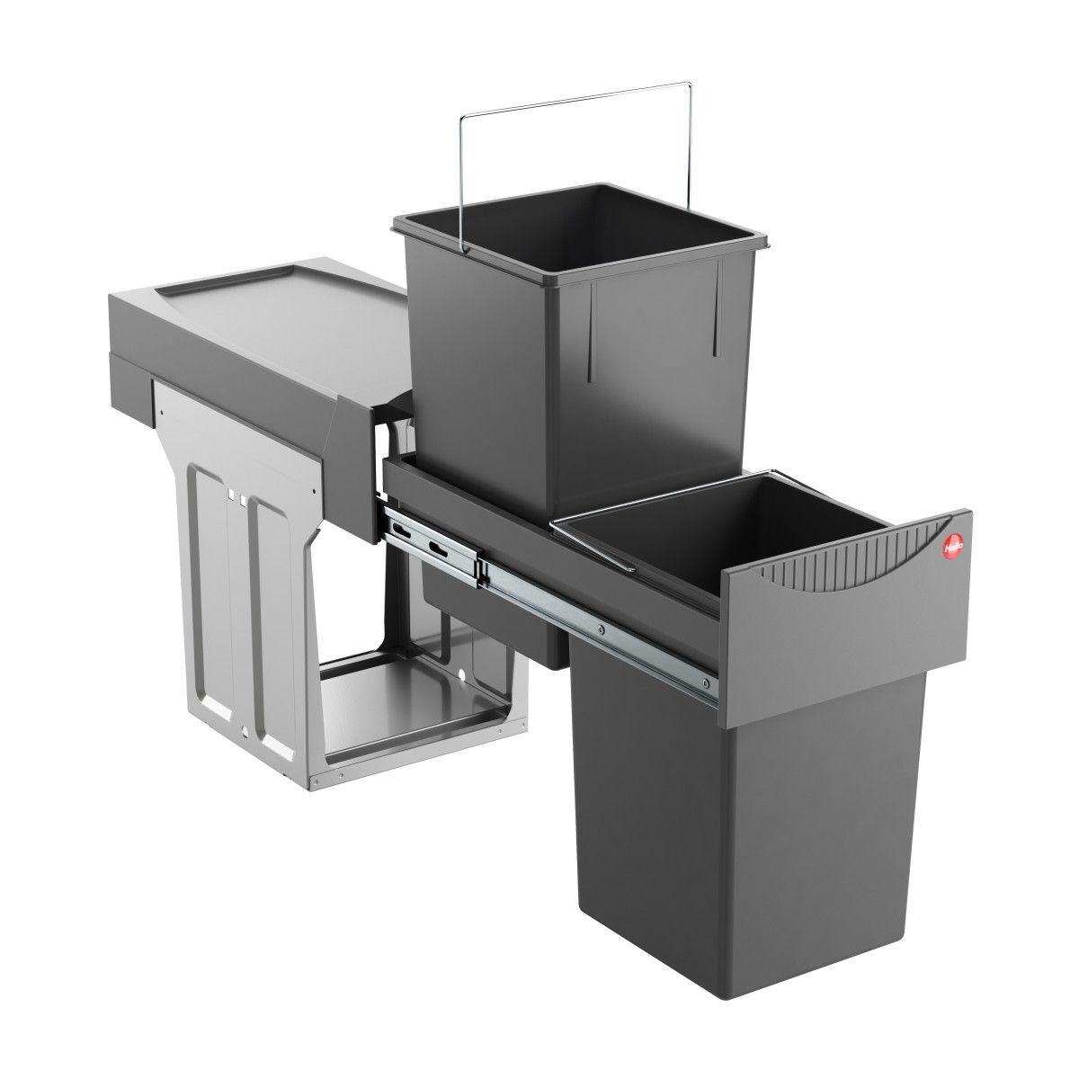 HAILO 3666-10 Abfallsorter 30 (2x15) Liter TANDEM ab 30 cm Schrankbreite – Bild 3