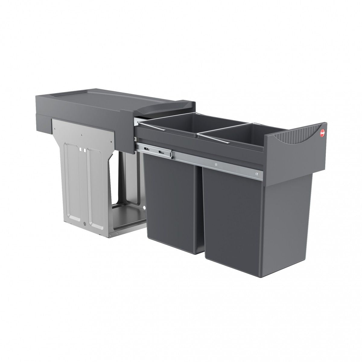 HAILO 3666-10 Abfallsorter 30 (2x15) Liter TANDEM ab 30 cm Schrankbreite