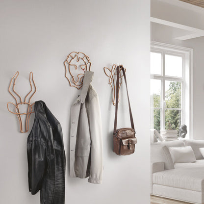 METALTEX 370103000 Safari Wandgarderobe Giraffe 20 x 33 cm, Polytherm Copper