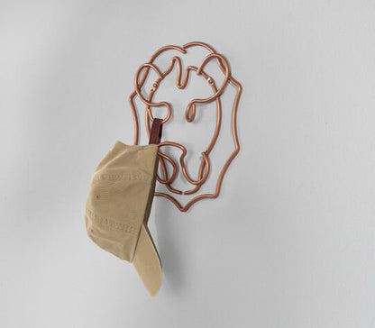 METALTEX 370100000 Safari Wandgarderobe Löwe 27 x 30 cm, Polytherm Copper