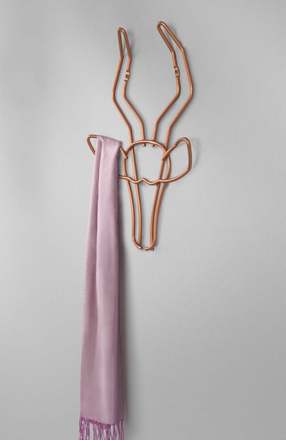 METALTEX 370104000 Safari Wandgarderobe Antilope 30 x 38 cm, Polytherm Copper