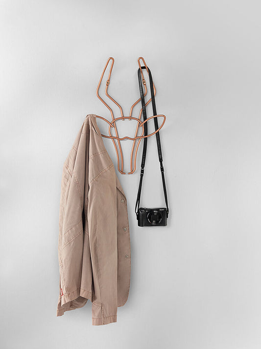 METALTEX 370104000 Safari Wandgarderobe Antilope 30 x 38 cm, Polytherm Copper