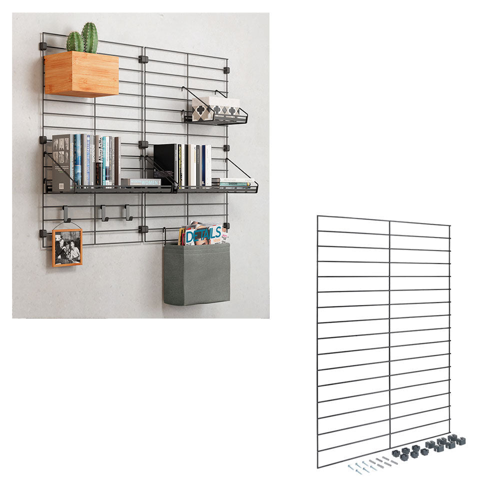 METALTEX 377010000 Mural Line Wandgitter 43 x 68 cm schwarz / Aufbewahrungssystem