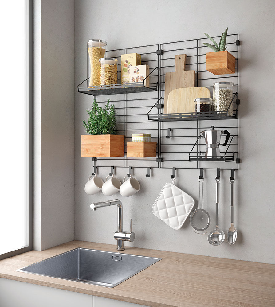METALTEX 377010000 Mural Line Wandgitter 43 x 68 cm schwarz / Aufbewahrungssystem