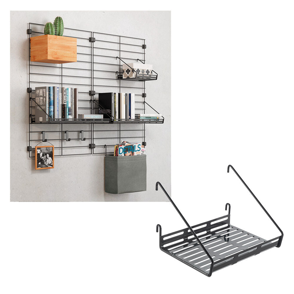 METALTEX 377012000 Mural Line Ablage 18 x 15 x 12 cm schwarz / Aufbewahrungssystem