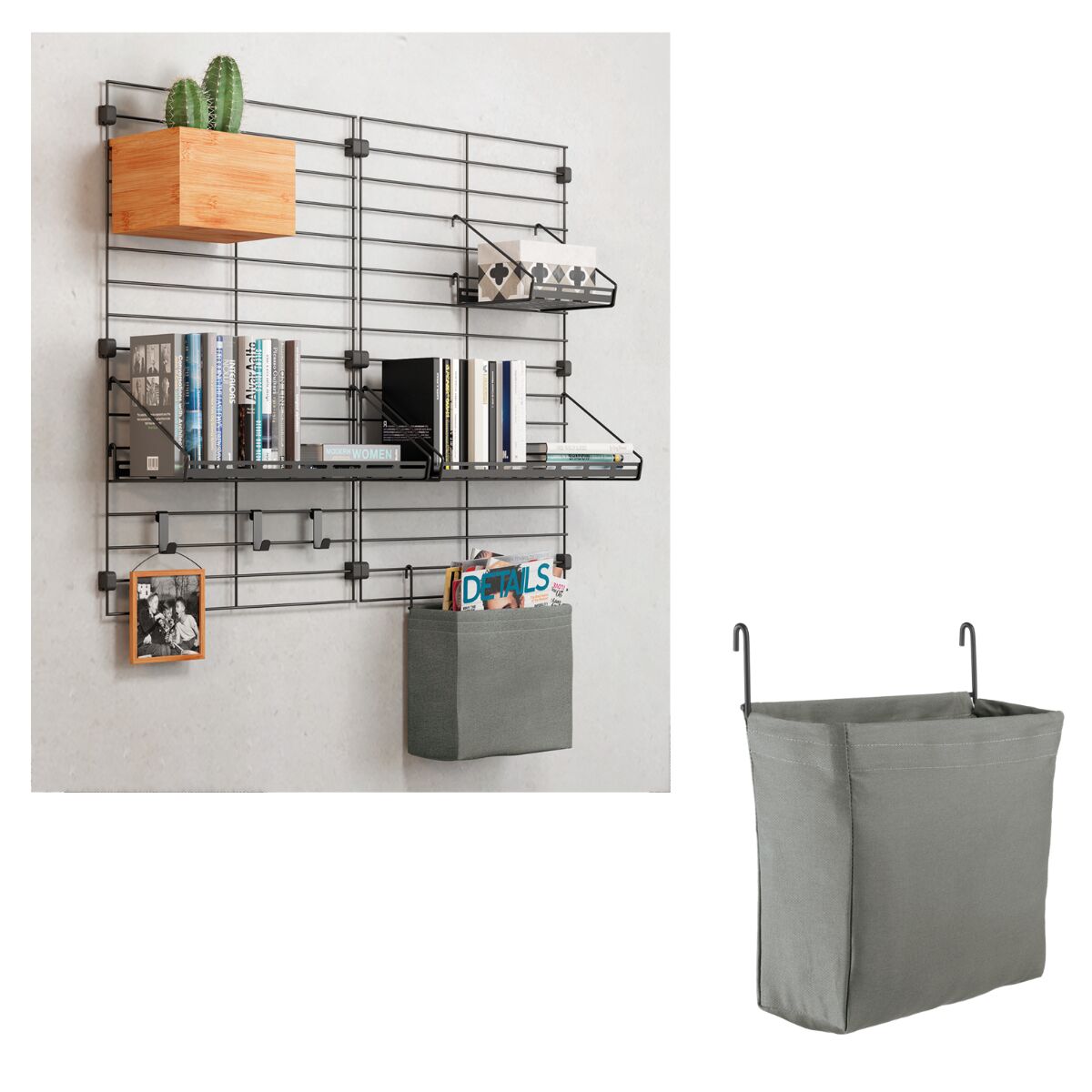 METALTEX 377024000 Mural Line Textil-Tasche 24 x 9 x 21 cm Baumwolle / Aufbewahrungssystem